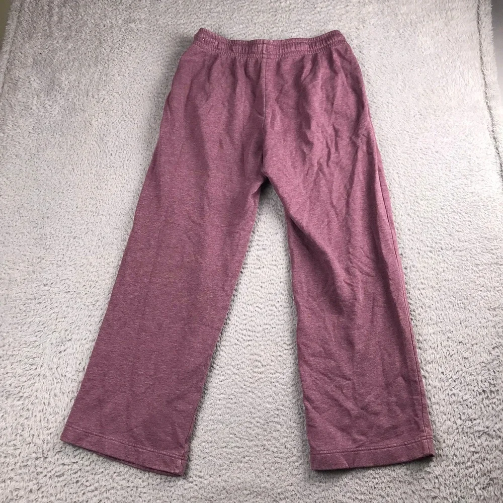Nike Sweatpants Womens S (29x28) Burgundy Fleece Wide Leg Lounge Joggers *Flaw